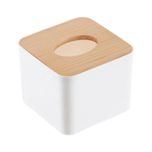 Funda de plástico para pañuelos, funda de madera extraíble Organizador de pañuelos de plástico Soporte de plástico para pañuelos Rendimiento sólido
