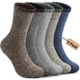 thumbnail image 1 of Calcetines de lana Annsuki para hombre, cálidos y térmicos, 5 pares, 1 of 7