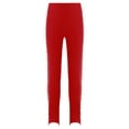thumbnail image 2 of TiaoBug Kids Girls Figure Skating Pants High Waist Tights Gymnastic Leggings Pants Training Wear Burgundy 8, 2 of 6
