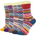 thumbnail image 3 of Calcetines de Lana BANYUO Vintage para Mujer 5 Pares, 3 of 4