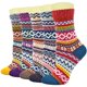 thumbnail image 3 of Calcetines de lana Vintage para mujer, medias gruesas térmicas, suaves y cálidas, de trabajo pesado, para invierno, 5 pares, 3 of 4