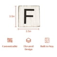 thumbnail image 3 of Stiles Crossword Letter Tiles, Wooden Wall Decor, 3.5 Inch, Rustic, Letter F, 3 of 7