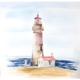 thumbnail image 2 of Atelier B Art Studio 21x20 White Modern Wood Framed Museum Art Print Titled - Oregons Yaquina Head Lighthouse, 2 of 4