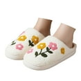 thumbnail image 3 of House Slippers for Women Cute Floral Indoor And Outdoor Shoes Fuzzy Memory Foam Slip On Winter Slippers, 3 of 6