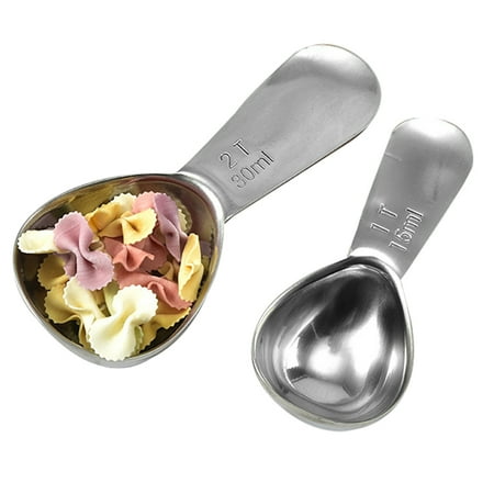 

Luckinbaby Baking Measuring Spoon with Scale Stainless Steel Silver Tool