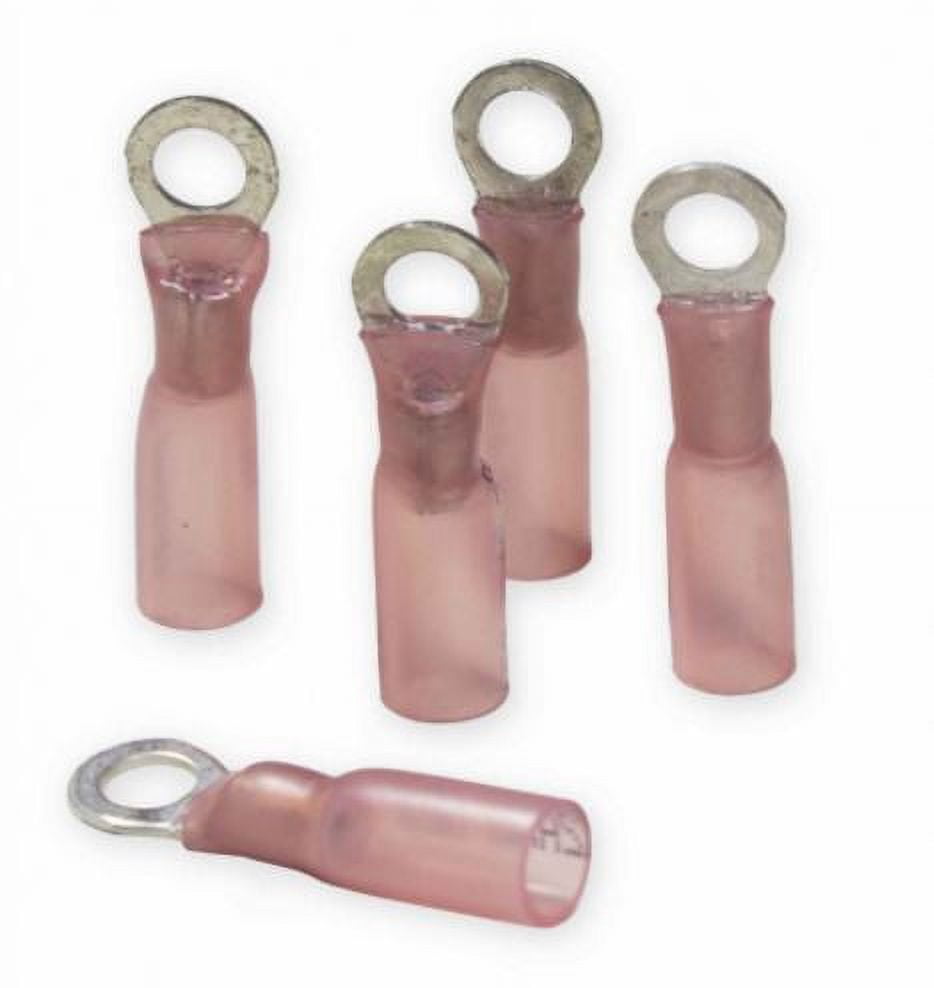 Wirthco 80843 Nylon Ring Terminals - #10 Stud Size, 22-18 AWG Wire, 5-Pack