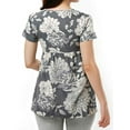 thumbnail image 3 of Jchiup women's maternity tops short sleeve side ruching round neck shirt, 3 of 5