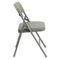 thumbnail image 2 of Silla plegable de metal de vinilo gris curvada con tres brazos y dos bisagras, serie HERCULES Flash Furniture HA-MC309AV-GY-GG, 2 of 2