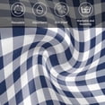 thumbnail image 5 of Navy Blue White Plaid Cloth Napkins, Farmhouse Checkered Buffalo Washable and Reusable Dinner Napkins Set of 4, Table Napkin for Kitchen Party Birthday Wedding Hotel Housewarming 20"x20", 5 of 8
