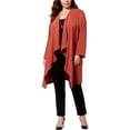 thumbnail image 1 of Nine West Womens Cascade Cardigan Sweater, Orange, Plus Size, 2X, 1 of 1