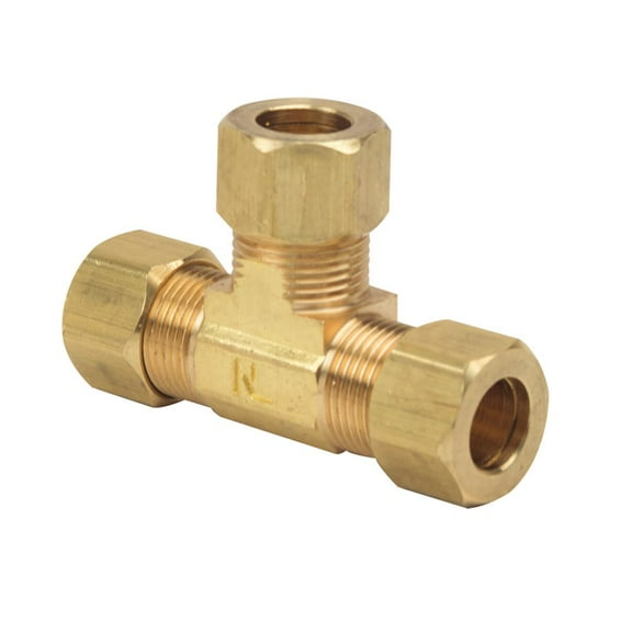 Thrifco Plumbing 4401067 64-C 3/8 Inch Lead-Free Brass Compression Tee