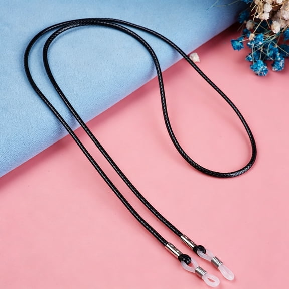 GJX 2026 New Universal Anti Slip Eyeglass Holder Strap Reading Glasses String Ropes Glasses Chain Sunglasses Chains Glasses Lanyard Black