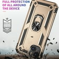 thumbnail image 6 of Allytech Rugged Case for iPhone 15, Military Grade Protection Shockproof Non-Slip Cover with Metal Rotatable Ring Stand, Magnetic Car Mount Holder Fashion Case for iPhone 15 - Gold, 6 of 6