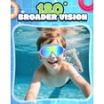 thumbnail image 2 of Kids Swimming Goggles 2 Pack, Anti Fog&UV Kids Goggles for Boys Girls, No Leak Wide View Swim Goggles for Child 3-14, 2 of 7