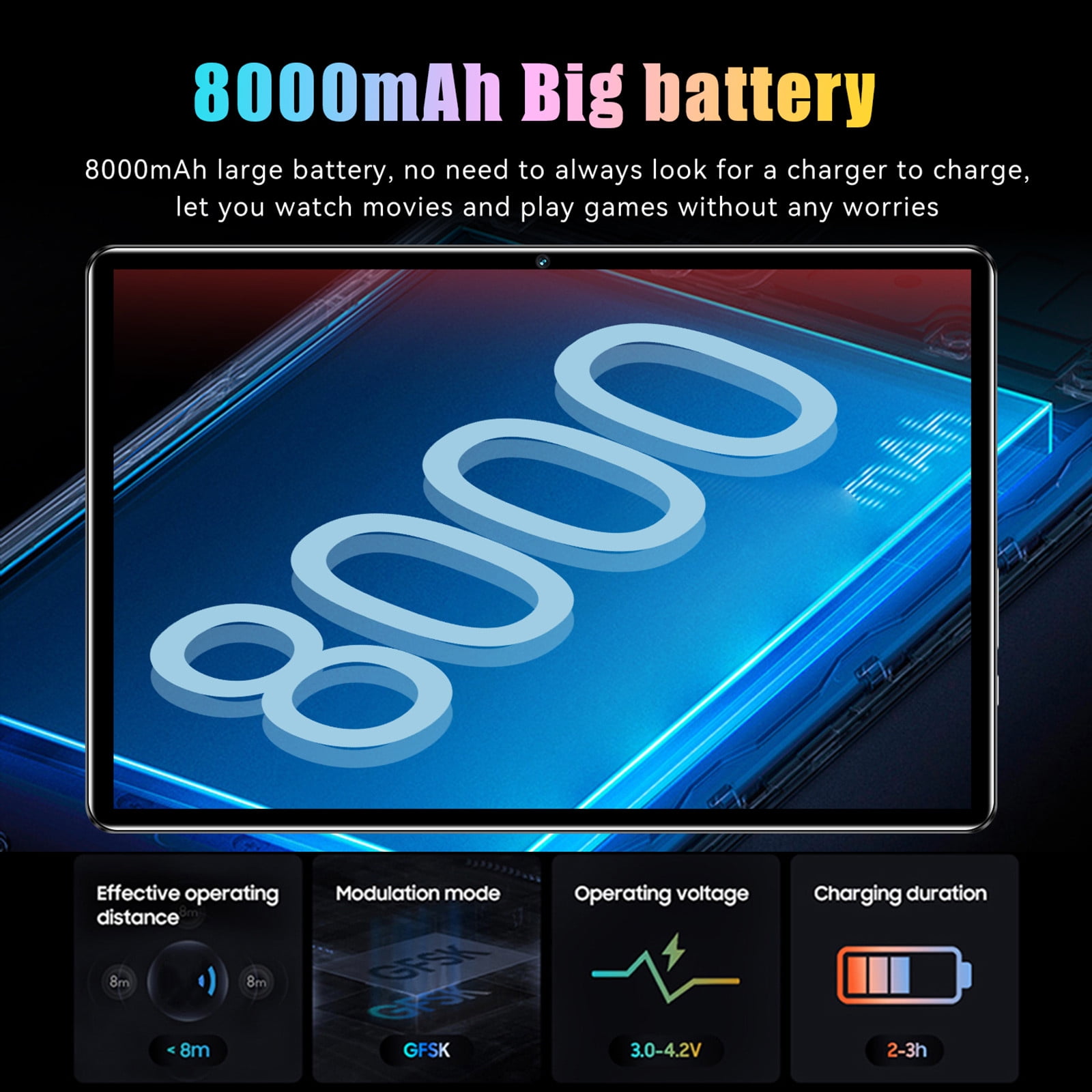 Tablets for Adults, Hwkond New 10.1-inch Android Tablet PC HD Ultra-thin Screen 5G Dual Frequency WiFi Bluetooth Tablet Computer Support 256G Memory Card And Dual SIM Communication,Black