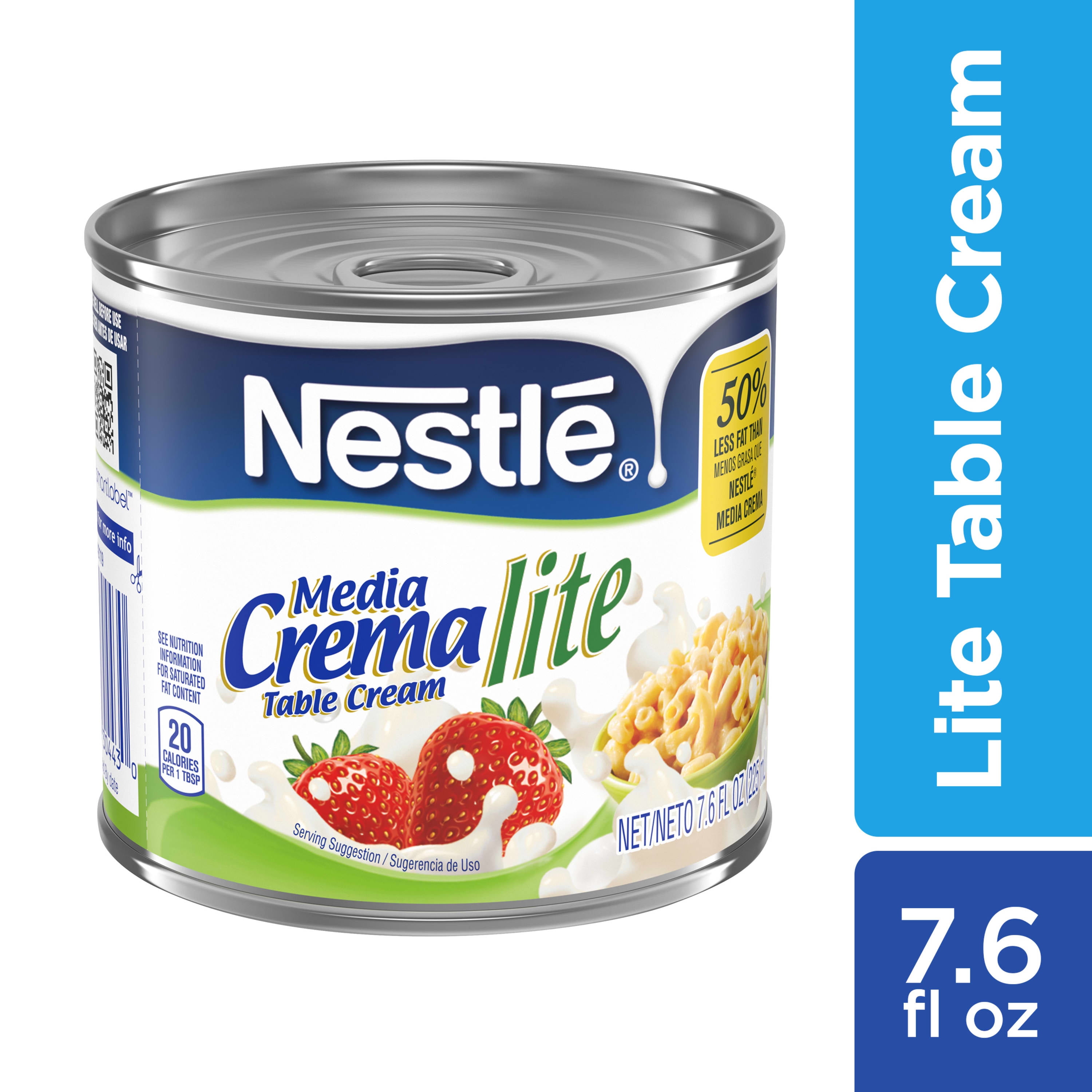 Nestle Media Crema Lite Table Cream Ideal For Making Sweet And Savory Recipes, 7.6 oz