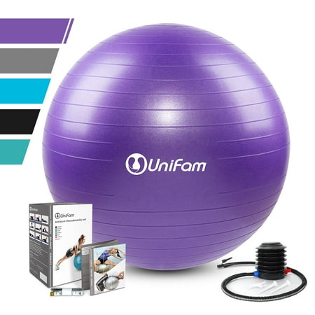 Exercise Stability Ball Chair W/Hand Pump Use For Fitness Cross fit Yoga Balance 45CM