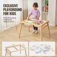 thumbnail image 4 of Sensory Table for Toddlers   Activity Table with 3 Foldable  Bins & Paper Roll Holder  Indoor/Outdoor Play Sand and Water Table  Wooden  Sensory Table - Gift for Boys Girls, 4 of 5