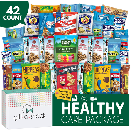 Gift A Snack Healthy Snack Gift Box (42 Count) Granola Bars Fruit Snacks - Care Package