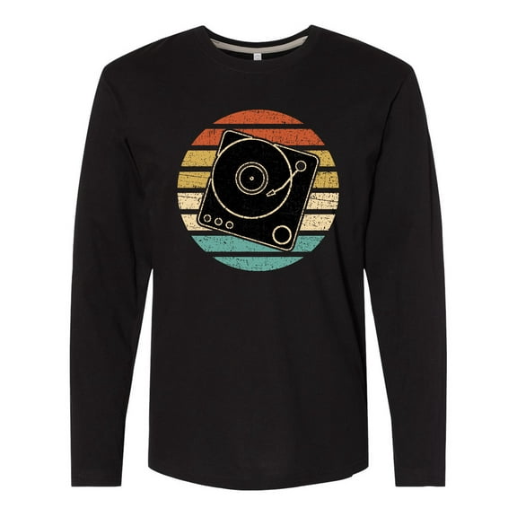 Inktastic Turn Table Record Player Retro Long Sleeve T-Shirt