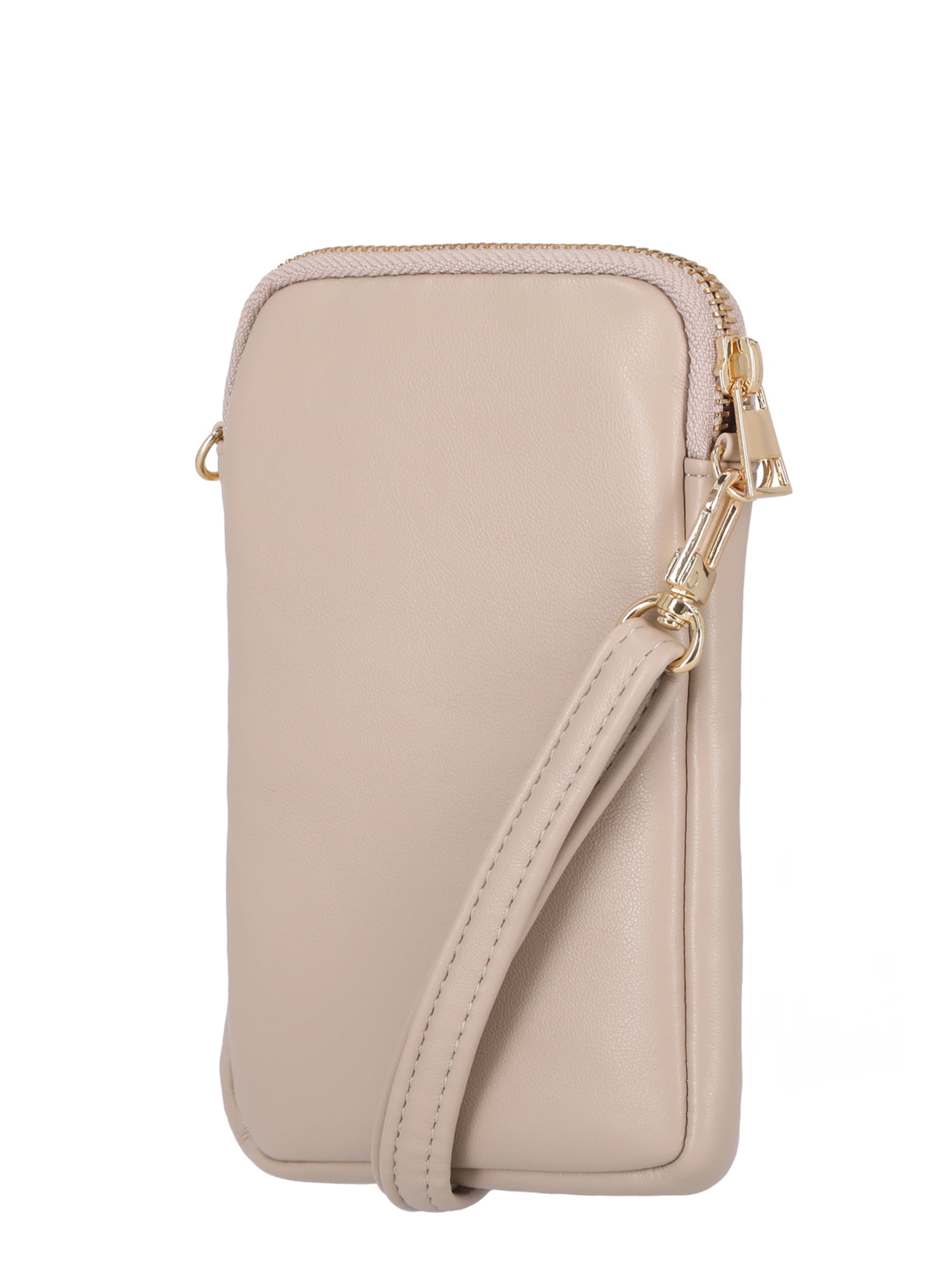 Time and Tru Women's Lanie Phone Wallet, Light Brown Snake