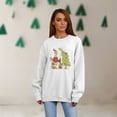 thumbnail image 4 of Womens Christmas Crewneck Sweatshirt Holiday Crewneck Long Sleeve 2025 Funny Xmas Pullover White XL, 4 of 4