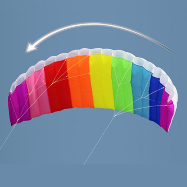 Brand New 27m Rainbow Dual Line Kite