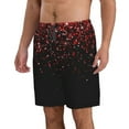 thumbnail image 2 of Naloa Red Glitter1 Men's Beach Shorts, Surfing shorts, Swim trunks, Quick Dry Swim Trunks for Surfing Beach Fun - Medium, 2 of 9