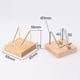 thumbnail image 4 of Soportes de exhibición con base de madera de haya y brazo metálico para exhibidores de muestras de cristales. Acero inoxidable, 4 of 4