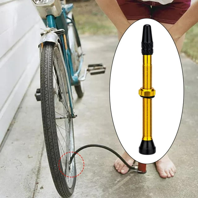 Tubeless Presta Válvula Vástago Llanta Extensión Válvula Núcleo Aleación d Amarillo 60mm shamjiam vástago de válvula sin cámara