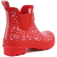 thumbnail image 3 of Joules Wellibob Women's Leopard Printed Chelsea Rain Boot In Red Size 10, 3 of 6