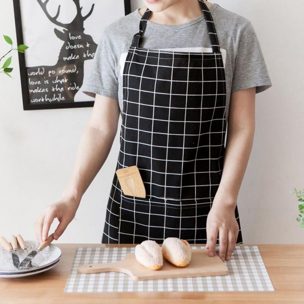 Cotton Linen Apron Pocket Stripe DIY Cooking Baking Chef Home Cafe Painter Decor 