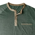 thumbnail image 7 of Horkkom Mens Shirts Button V Neck Short Sleeve Shirts Summer Workout Loose Casual Shirts S, 7 of 7