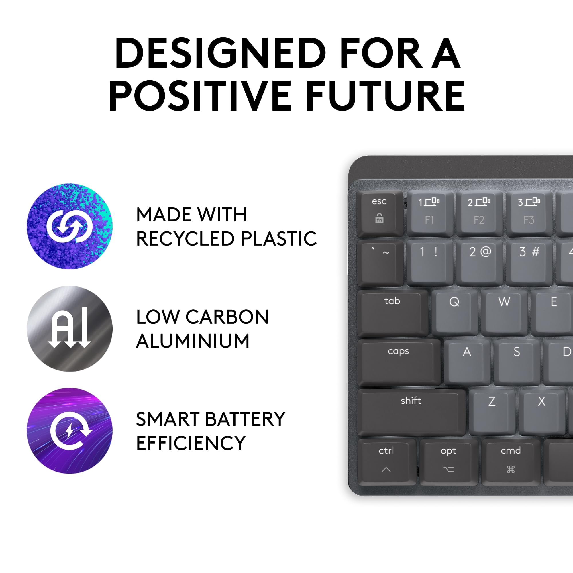 Restored Logitech MX Mechanical Mini for Mac Wireless Illuminated Keyboard (Refurbished)