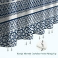 thumbnail image 6 of Blue and White Geometric Striped Pattern Shower Curtain 72"x84" ,Bathroom Decorative Shower Curtains Set with 12 Hooks,Modern Waterproof Washable Shower Curtain, 6 of 6