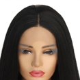 thumbnail image 2 of Straight Wigs Lace Front Wigs Middle Part Lace Wig Black Synthetic Replacement Wigs, 2 of 2
