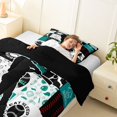 thumbnail image 4 of Erosebridal Teens Baseball Print Twin Comforter Sets 3-Piece,Kids Boys Sport Gamer Geometric Grid Bedding Set,Black Reversible,Super Cozy Room Decor, 4 of 6