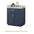 thumbnail image 5 of Altair Gavino 30" Wood Vanity in Royal Blue with Composite Stone Top No Mirror, 5 of 13