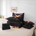 thumbnail image 6 of jejeloiu Lightsaber Fashion Games 7-Piece Twin Bedding Sets,Cartoon Sword Bedding Comforter Set,Orange Black Sheet Sets For Teens,Luxury Bedroom Decor Reversible, 6 of 8