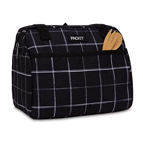 Bolsa de Almuerzo Cooler Packit Freezable Hampton Cuadros Negros