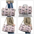 thumbnail image 6 of Garronmavis Large Quilted Duffle Bag for Women, Floral Horse Print Weekender Travel Bag, Carry On Overnight Bag Gym Dance Tote with Luggage Sleeve Zipper Pockets, 6 of 7