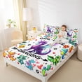 thumbnail image 4 of Homewish Kawaii Purple Dragon Full Size Sheets, Cute Cartoon Animal Bed Sheets, Teens Kids Girls Boys Sheet Sets, Super Cozy Room Decor, 4 Pieces, 4 of 7