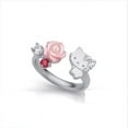 thumbnail image 2 of Sanrio Hello Kitty Rings Anime Characters Cute Kuromi Open Rings For Men And Women Fashion Fine Jewelry Girls Gifts tzw, 2 of 7