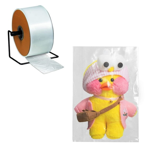 Roll of Poly Tubing, Clear 30" x 1450'. 3 Mil. Polyethylene Packaging for Odd-Size Items, Long Cylinder Objects. Poly Tubing Roll for Industrial, Food Service, Health Needs.