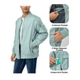 thumbnail image 2 of Little Donkey Andy Men's Lightweight Bomber Jacket Windproof Water Resistant Windbreaker for Golf Hiking (Blue L), 2 of 6
