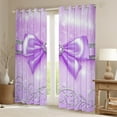 thumbnail image 2 of Manfei Princess Bow-tie Child Blackout Curtains Set of 2 (52x84 Each), Dreamy Cartoon Bowknot Window Curtains, Glitter Stars Print Curtains and Drapes, Curtains and Drapes Home Decor, 2 of 6