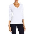thumbnail image 2 of T-shirt à Manches Longues Col en V pour Femmes Perfect-T, 2 of 3