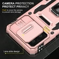 thumbnail image 5 of Sliding Lens Cover Case for Motorola Moto G Stylus 5G 2023,Dteck Shockproof Rubber Case Military Grade Protection Hard PC Back 360° Rotation Ring Stand Cover, Rosegold, 5 of 7