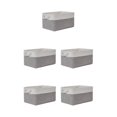 thumbnail image 3 of maskred Sac de Rangement Robuste et Durable pour Espace Bien Organisé Boîte de Rangement Pliable avec Poignée Coton Multifonctionnel Gris+blanc 5Ensemble, 3 of 6