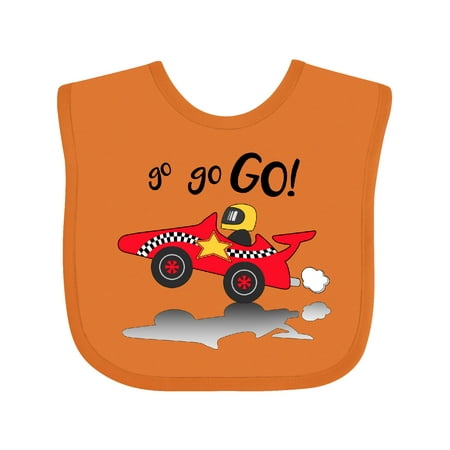 

Inktastic Go Go Go! Red Racing Car Gift Baby Boy or Baby Girl Bib